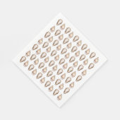Moderne Aquarell-Küsten-Auster-Hochzeit Serviette (Ecke)