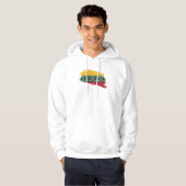 Moderne Aquarell Litauen Flagge Lietuva Souvenir Hoodie (Vorne ganz)