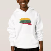 Moderne Aquarell Litauen Flagge Lietuva Souvenir Hoodie (Vorderseite)