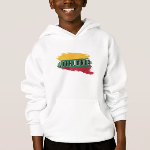Moderne Aquarell Litauen Flagge Lietuva Souvenir Hoodie