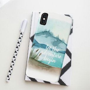 Moderne Aquarell-Natur Lasst das Abenteuer beginne Case-Mate iPhone Hülle