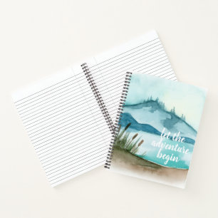 Moderne Aquarell-Natur Lasst das Abenteuer beginne Notizblock