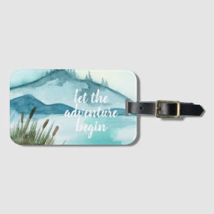 Moderne Aquarell-Natur Lasst uns das Abenteuer beg Gepäckanhänger