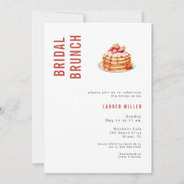 Moderne Aquarell Pancakes Bridal Brunch Dusche Einladung