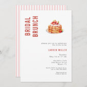Moderne Aquarell Pancakes Bridal Brunch Dusche Einladung (Vorne/Hinten)