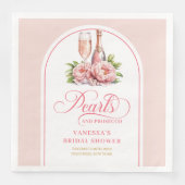 Moderne Aquarell-Perlen-Hochzeitsdusche-Servietten Serviette (Vorderseite)