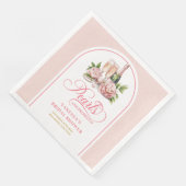 Moderne Aquarell-Perlen und Prosecco-Dusche Serviette (Ecke)