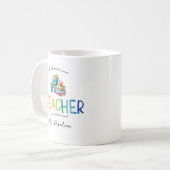 Moderne Aquarell-Regenbogen-Lehrerdankeschön Kaffeetasse (Vorderseite Links)