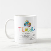 Moderne Aquarell-Regenbogen-Lehrerdankeschön   Kaffeetasse (Links)