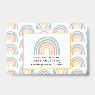 Moderne Aquarell-Regenbogen-Lehrergeschenk b Ausweis