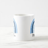 Moderne Aquarell-Regenbogen-Lehrkraft Kaffeetasse (Mittel)