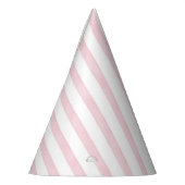 Moderne Aquarell-Rosa-Gestreift Partyhütchen (Links)
