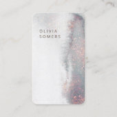 Moderne Aquarell Rose Gold Glitzer Visitenkarte (Vorderseite)