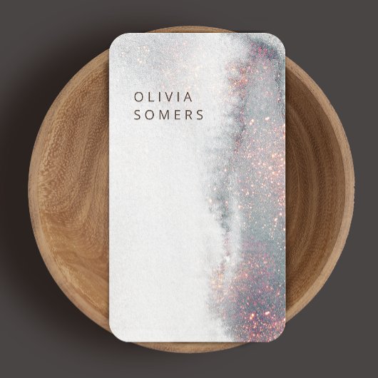 Moderne Aquarell Rose Gold Glitzer Visitenkarte