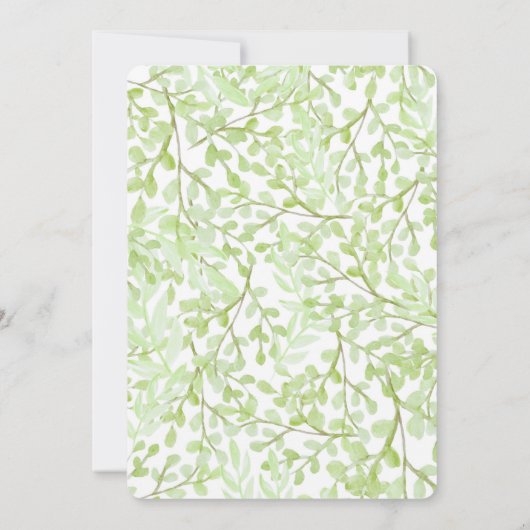 Moderne Aquarell Rote Blume Einladung Hochzeit (Rückseite)