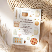 Moderne Aquarell Süsse 1. Geburtstag Einladung