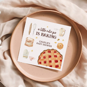 Moderne Aquarell Süsse Pie ist Backbaby Dusche Serviette