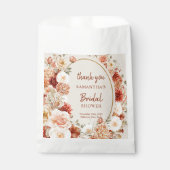 Moderne Aquarell Terracotta Bordeaux Blütenblüte Geschenktütchen (Vorderseite)