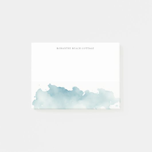 Moderne Aquarell-Wellen Notizblock (Vorderseite)
