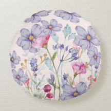 Moderne Aquarell-Wildblumen Rosa