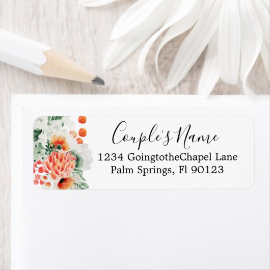 Moderne Aquarell-Wildblumen Trendfarben (Insitu)