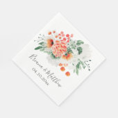 Moderne Aquarell-Wildblumen Trendy Floral Napkin Serviette (Ecke)