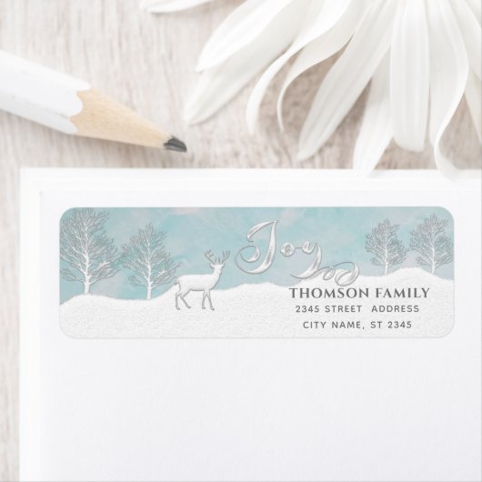 Moderne Aquarell Winterszene Joliday (Insitu)