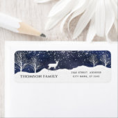 Moderne Aquarell Winterwaldszene (Insitu)