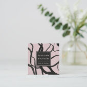 Moderne Aquarell-Wirbel Mauve und Black Quadratische Visitenkarte (Stehend Vorderseite)