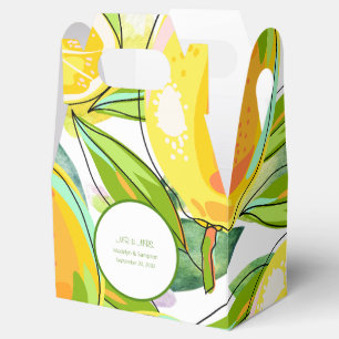Moderne Aquarell-Zitronengarten-gelbe Favorbox Geschenkschachtel