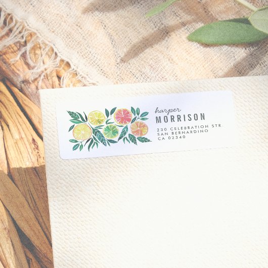 Moderne Aquarell Zitrusfrüchte Niedliche Rücksende