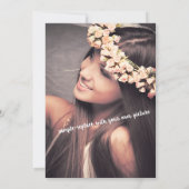 Moderne Aquarellabteilung Vollständiges Foto Einladung (Rückseite)