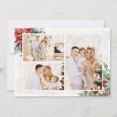 Moderne Aquarellbahn Holiday Foto Collage Weihnach Karte (Rückseite)