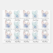 Moderne Aquarellbahn Sonniges Osterfest Personalis Geschenkpapier Set (Vorderseite)