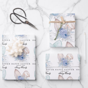 Moderne Aquarellbahn Sonniges Osterfest Personalis Geschenkpapier Set