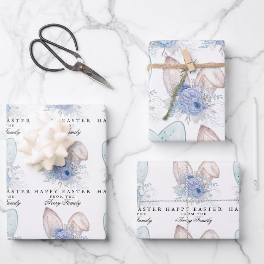 Moderne Aquarellbahn Sonniges Osterfest Personalis Geschenkpapier Set (Vorderseite)