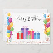 Moderne Aquarellballons Einfaches Glück zum Geburt Karte (Vorderseite)