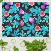 Moderne Aquarellbilder Frucht auf schwarz Geschirrtuch (Gefaltet)