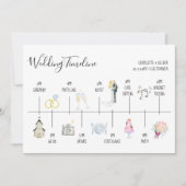 Moderne Aquarellbilder Hochzeitzeitzeitband Einladung (Vorderseite)