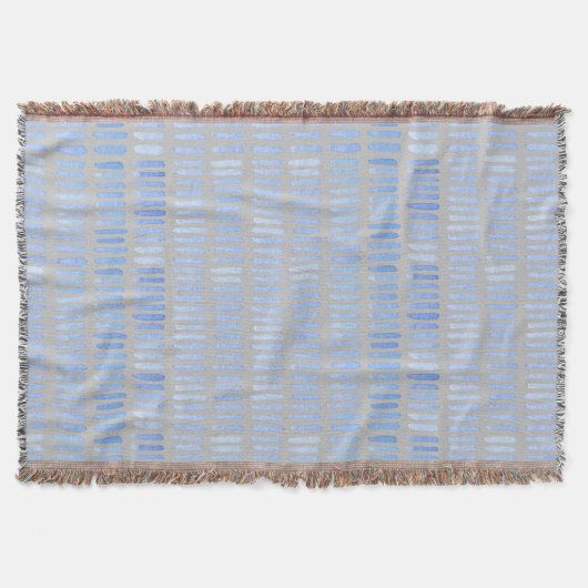 Moderne Aquarellblau Schlaganfälle auf Grau Decke (Vorderseite)