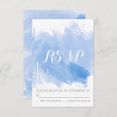 Moderne Aquarellblau UAWG RSVP Karte (Vorne/Hinten)