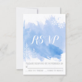 Moderne Aquarellblau UAWG RSVP Karte