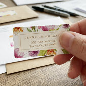 Moderne Aquarellblume Elegantes Dekor Adressaufkleber