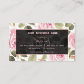 Moderne Aquarellblume Rose Gold Makeup Artist Treuekarte (Rückseite)