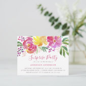 Moderne Aquarellblume Überraschung Party Einladung (Stehend Vorderseite)