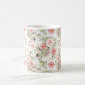 Moderne Aquarellblumen botanisch Kaffeetasse (Mittel)