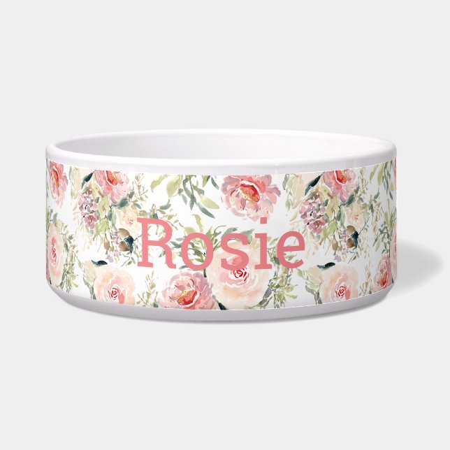 Moderne Aquarellblumen botanisch Napf (Vorderseite)