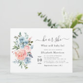 Moderne Aquarellblumen Einladung (Stehend Vorderseite)