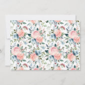 Moderne Aquarellblumen Einladung (Rückseite)