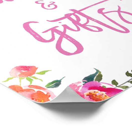 Moderne Aquarellblumen | Karten und Geschenke Hoch Poster (Ecke)